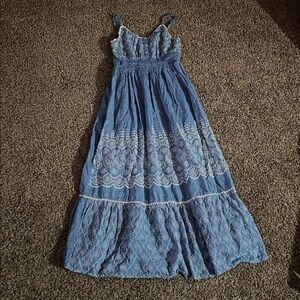 Blue Embroidered Sundress